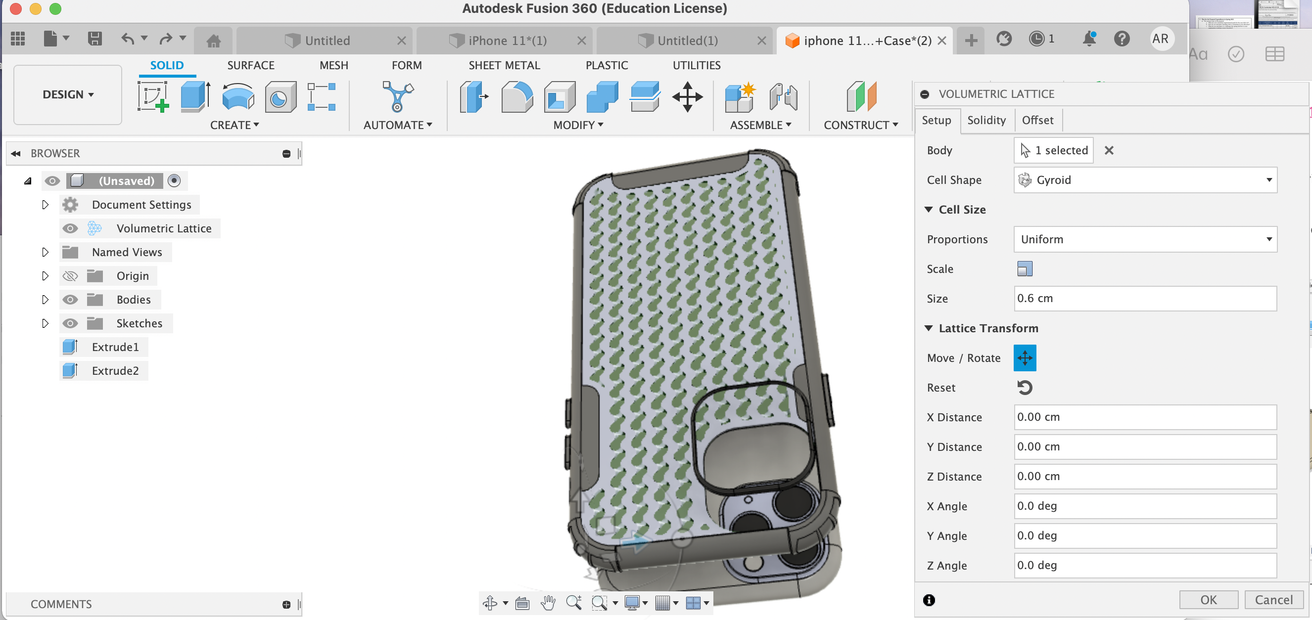 iphone case with lattice design